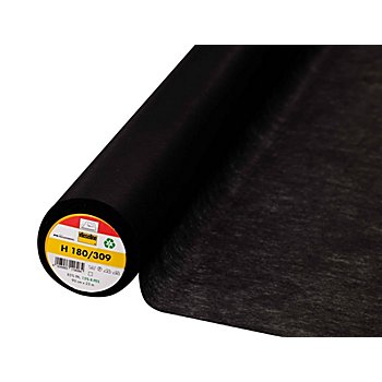 Vlieseline ® H180 - Entoilage de renfort thermocollant, noir, 37 g/m²
