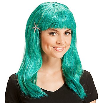 Perruque de sirène 'étoile de mer', turquoise