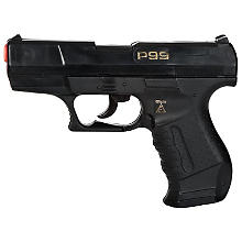 Spielzeugpistole 'Agent', schwarz, 18 cm