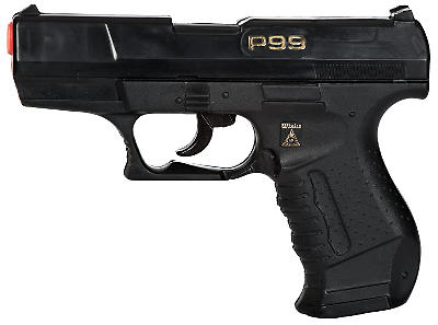 Pistolet de cowboy à pétards, argent/marron, 21 cm