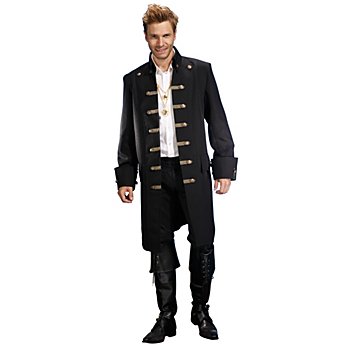 Mantel 'Pirat' für Herren, schwarz