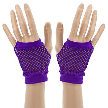 Netz-Handschuhe, lila