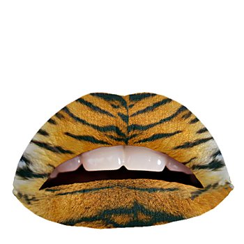 Crazy Lips Tatouage temporaire pour les lèvres 'tigre'
