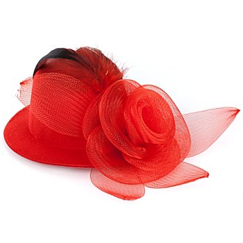 Mini-chapeau 'femme latine', rouge