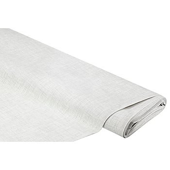 Tissu coton-polyester enduit 'Meran', uni, blanc/gris