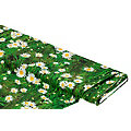 Tissu coton à impression numérique "marguerites", de la série Ria, vert multicolore