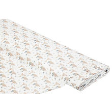 Tissu coton 'mappemonde', blanc multicolore
