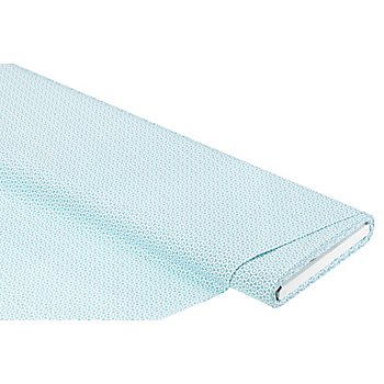 Tissu coton 'motif graphique', bleu clair/blanc