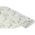 Tissu de décoration "champs de fleurs vintage", blanc cassé/multicolore