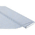 Tissu coton "triangles", blanc/bleu