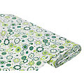 Tissu coton "mandalas & paisley", gris/vert