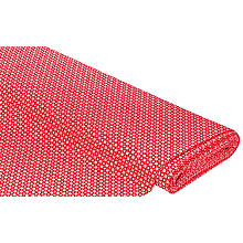 Tissu coton 'petites fleurs', rouge/blanc