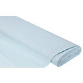 Tissu coton "vannerie", bleu clair/blanc