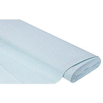 Tissu coton 'vannerie', bleu clair/blanc