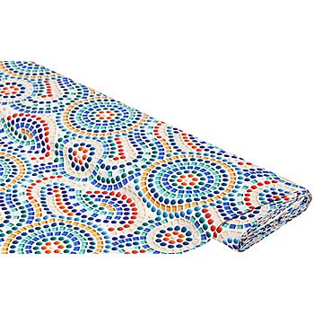 Baumwollstoff-Digitaldruck 'Mosaik', Serie Ria, bunt
