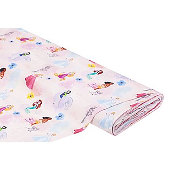 Tissu en coton 'Princesses Disney', rose/multicolore