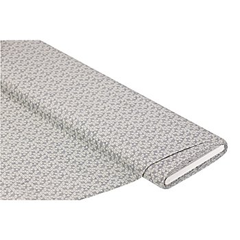 Tissu coton 'triangles', gris clair/bleu foncé