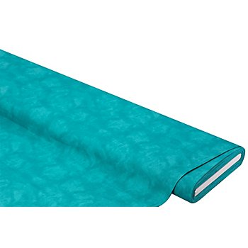 Tissu coton 'moiré', aigue-marine/turquoise, série 'Mona'