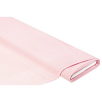 Tissu coton 'mini losange', de la série 'Mona', rose clair/blanc