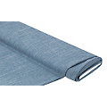 Tissu polyester uni, bleu jeans chiné