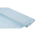 Tissu coton "pois", bleu clair/blanc