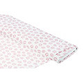 Tissu coton "bisous", blanc/rosé