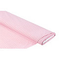 Tissu coton "cœurs", rosé/blanc