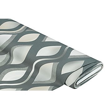 Tissu de décoration 'losanges rétro', gris foncé/multicolore