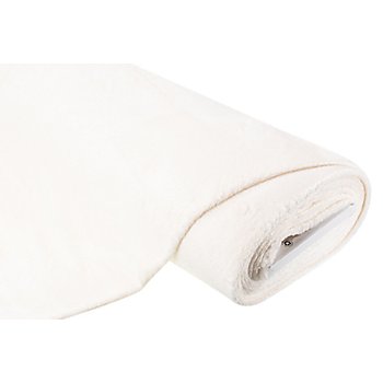 Tissu polaire 'Wellness - Alaska', en polyester recyclé, blanc cassé