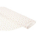 Tissu coton "étoiles", blanc/multicolore