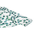 Tissu coton à impression numérique "eucalyptus", blanc/vert, de la série Ria