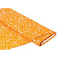 Baumwollstoff Wiesenblumen "Mona", orange/weiss