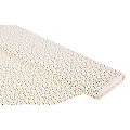 Tissu coton "cœurs", blanc/multicolore