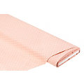 Tissu coton "cœurs", rose/beige