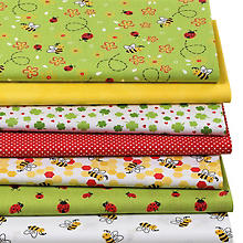 Patchwork- und Quiltpaket 'Bienen & Marienkäfer', grün-color