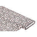 Tissu coton "bonhomme de neige", gris foncé/rose