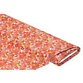 Tissu coton "petites fleurs", rouge/orange