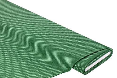 Baumwollstoff Tüpfchen "Mona", dunkelgrün/weiß, 2 mm Ø