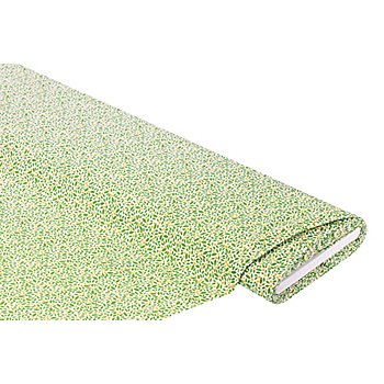 Tissu coton 'feuilles', vert/multicolore