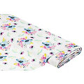 Tissu coton enduit "fleurs", blanc/multicolore