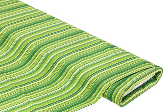 Baumwollstoff Streifen "Mona", grün-color