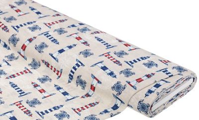 Dekostoff Leuchtturm "Lorena" | beige-color | Bastelbedarf | buttinette