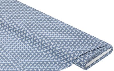 Tissu coton "étoile de mer", bleu clair/blanc