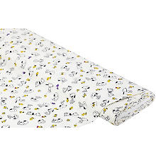 Tissu coton 'Peanuts Snoopy', blanc/multicolore