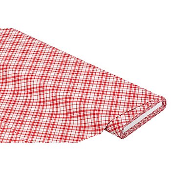 Tissu coton 'carreaux', rouge/multicolore, de la série 'Mona'