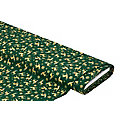Tissu coton "rennes", vert sapin/doré, de la série "Mona"