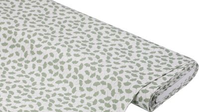 Baumwollstoff "Ginkgo-Blätter" | lindgrün/creme | Bastelbedarf | buttinette
