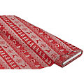 Tissu coton "motifs norvégiens", rouge/blanc