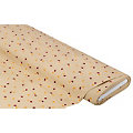 Tissu coton "champignons", écru/multicolore, de la série "Mona"
