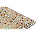 Tissu coton "pommes d&apos;automne", tilleul/multicolore, de la série "Mona"